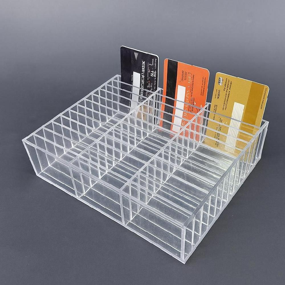 투명 카드키 보관함 호텔 모텔 객실 키 수납함 D / 대형 10칸 28x13x5cm - 상품 이미지
