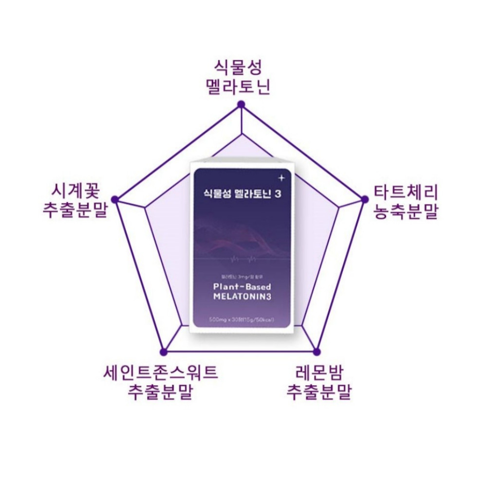 식물성 멜라토닌 수면 세로토닌 보조제 고함량 트립토판 약500mg x 30정 - 상세 이미지 5