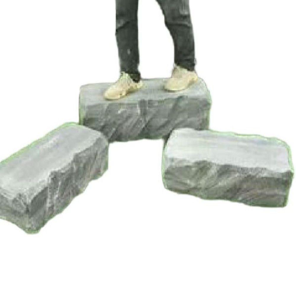 인공 야외 인조 바위 정원용 조경돌 이끼풀 꾸미기 50cm 그레이 - 상세 이미지 2