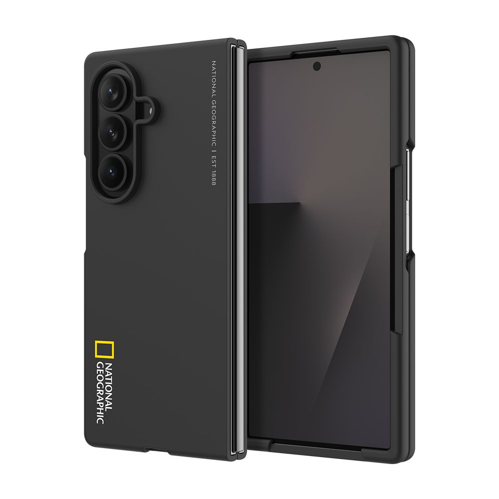 내셔널지오그래픽 실리콘 케이스 블랙, 갤럭시Z 폴드7
