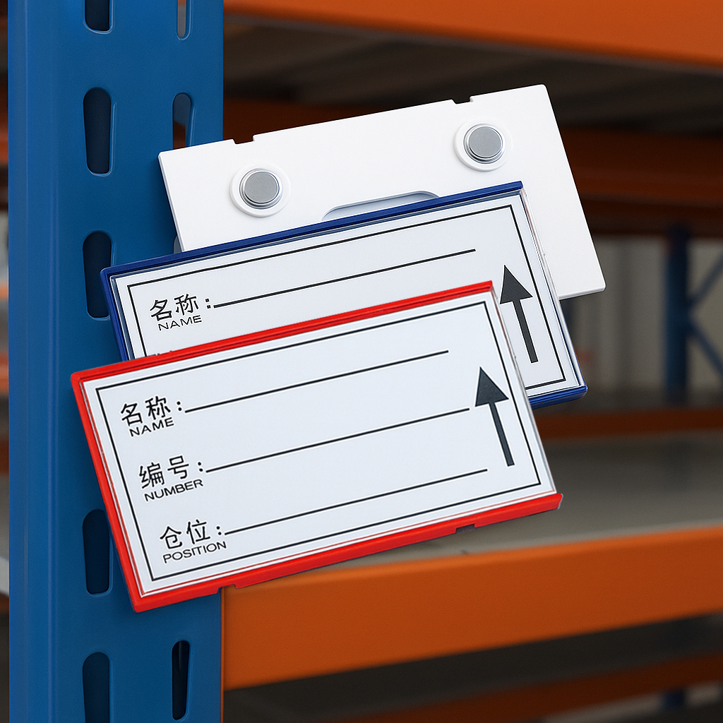 앵글 진열대 아크릴 이름표 선반 자석 상품 이름표 네임택 제품 이미지