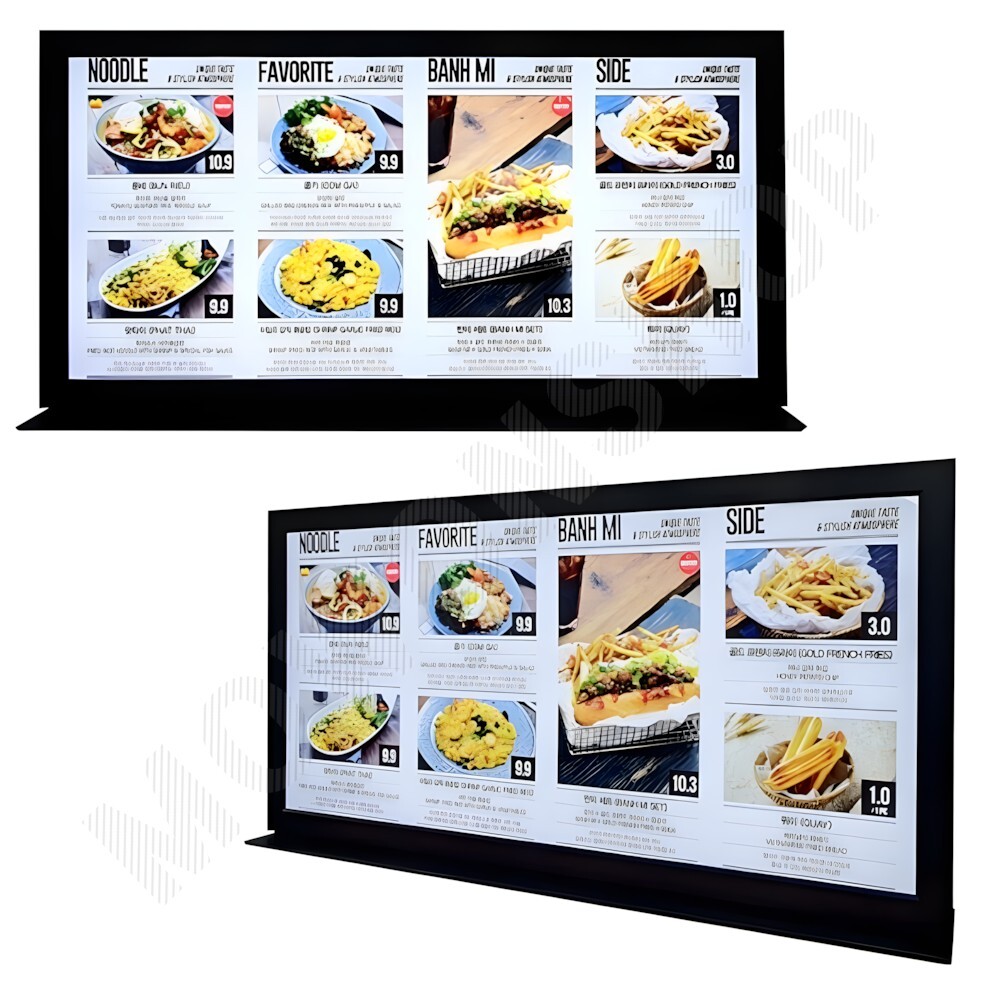 led 배너대 커피 메뉴판 스탠드 탁상용 배너 스탠딩 세우는 간판 80x40 - 메인 이미지
