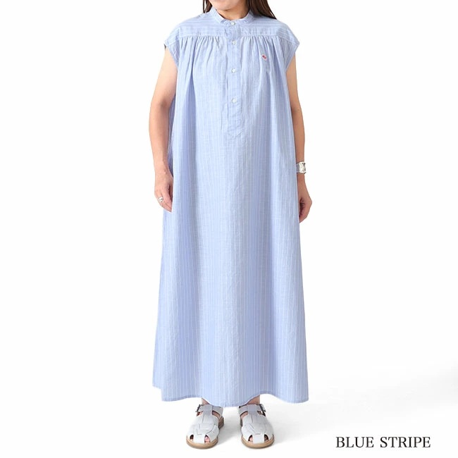 단톤 여성 슬리브리스 롱 셔츠원피스 DT-B0347VCL/관부가세포함 블루 - 상세 이미지 5