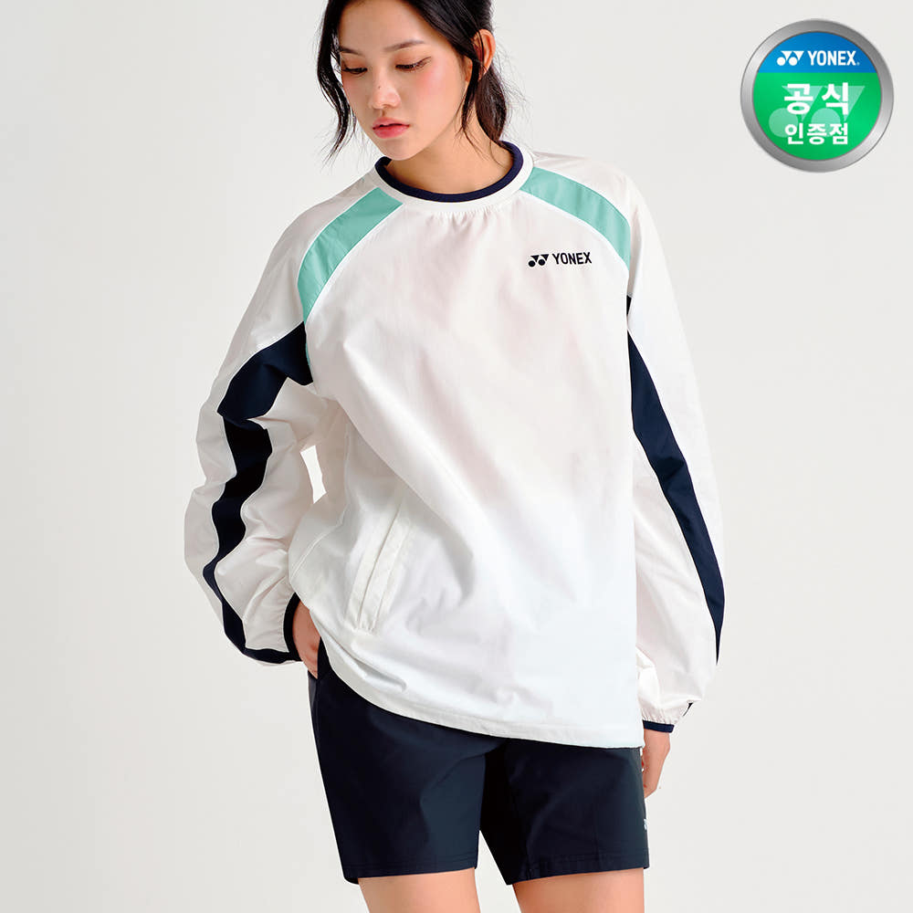 요넥스 253JJ001U 배드민턴 바람막이 아노락 남녀공용 데일리웨어 화이트