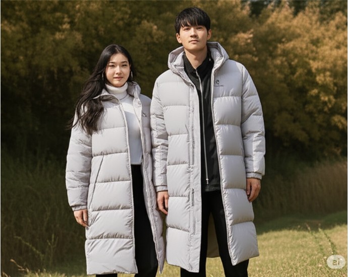 블랙야크 남여공용 겨울 솔리드형 방풍 항균 기능 벤치 덕다운 롱패딩 롱 다운점퍼 - 상품 이미지