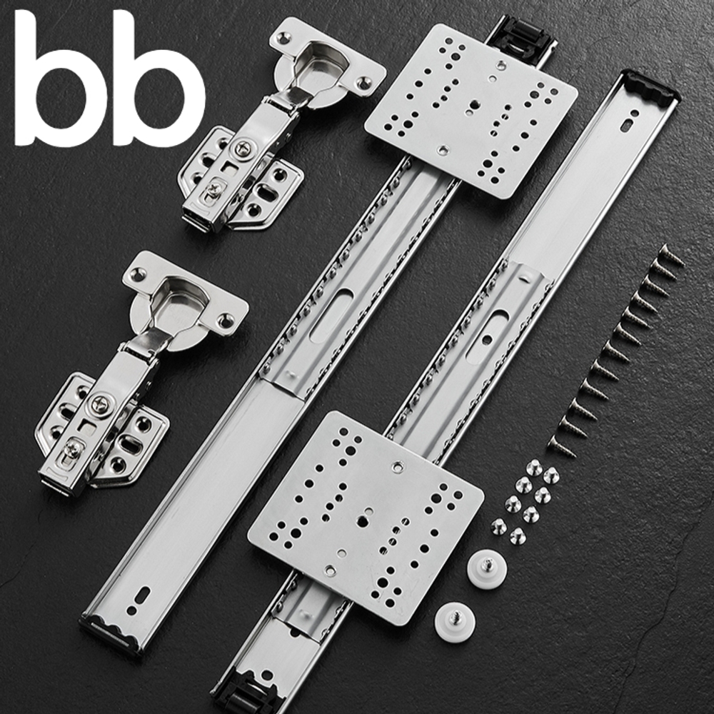슬라이딩레일 미닫이 가구 댐퍼 구리 중문 호차 DIY 미닫이문부속 댐핑 슬라이딩도어 실버 12인치 - 상세 이미지 3
