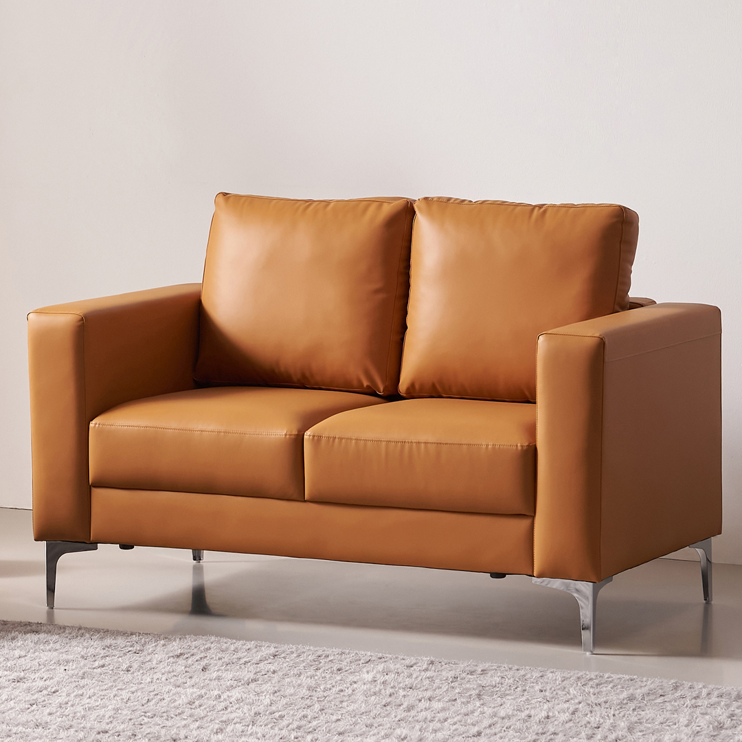 [수오]데이 포켓스프링 에어홀 실리콘 가죽 소파 2인용