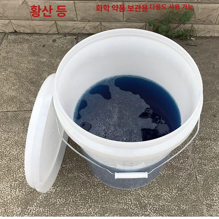플라스틱 눈금 양동이 대용량 들통 대형 건설 반투명 10L 전투명 통 눈금 포함 1개 - 상세 이미지 4