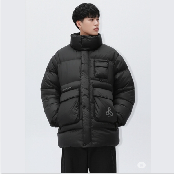 블랙야크 bcc라인 남성 퍼텍스 멀티포켓 퀼팅 오리털 롱다운 벤치다운 패딩점퍼 - 메인 이미지