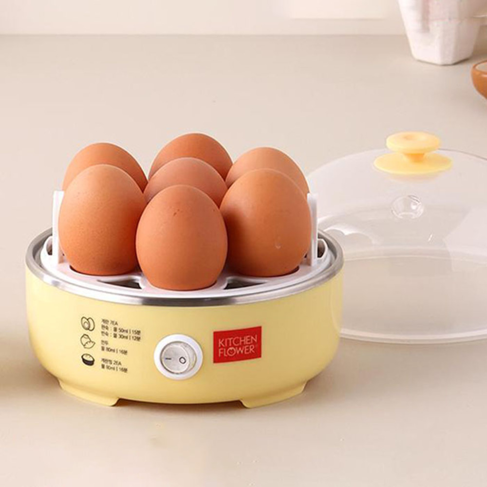 키친플라워 알람에그쿠커 계란찜기 반숙 타이머