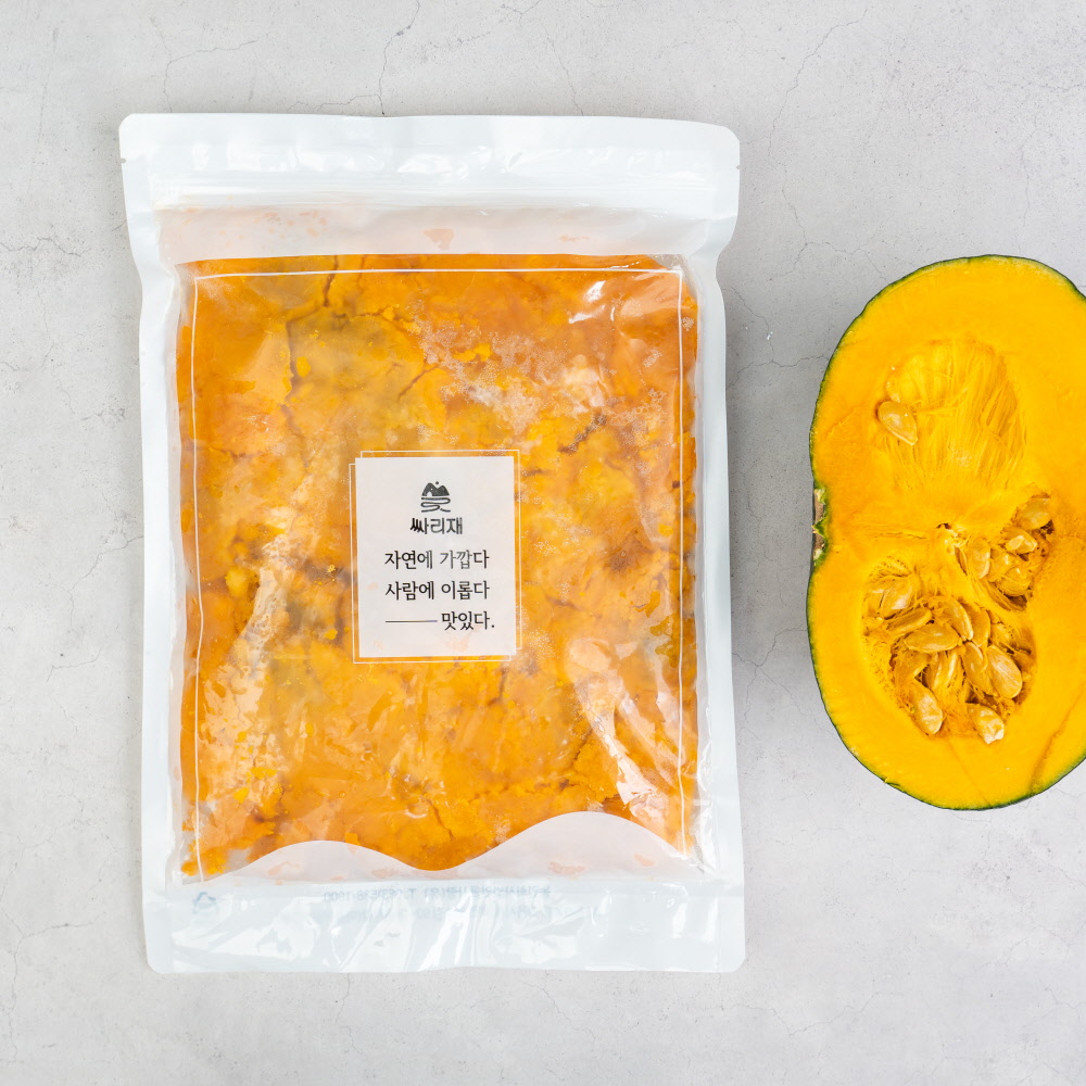 부안 단호박 [ 찐 단호박(냉동,퓨레) 1kg]스프 라떼 호박죽