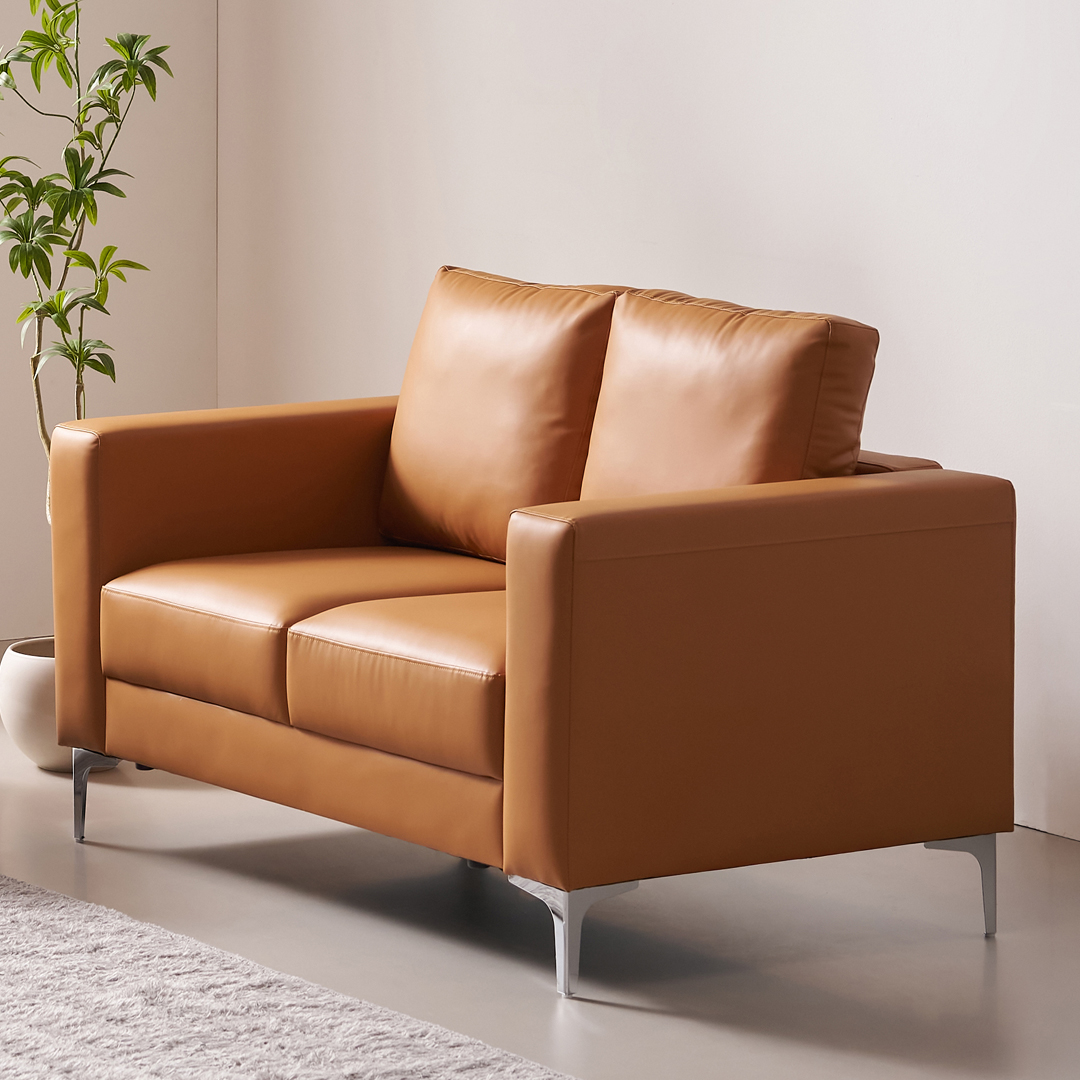 [수오]데이 포켓스프링 에어홀 실리콘 가죽 소파 2인용