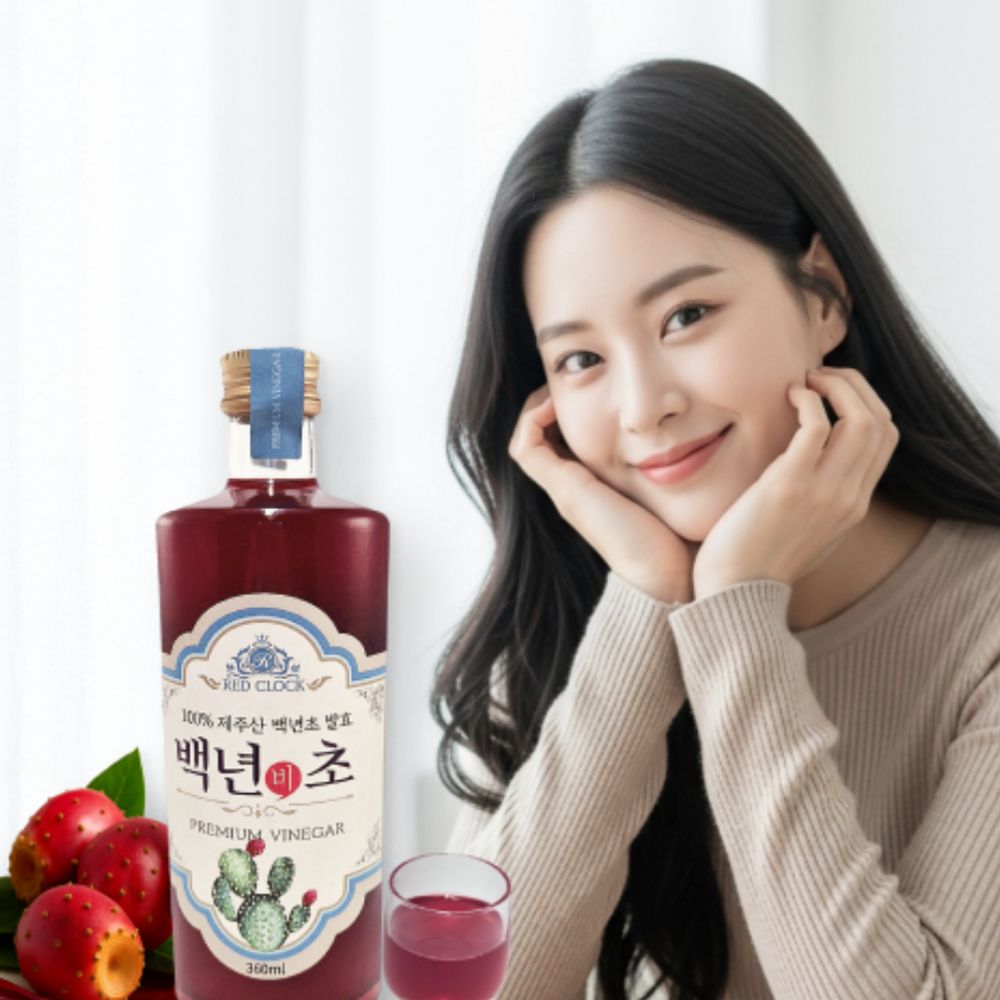 [제주산 유기농 1+1] 레드클락 백년비초 360ml 2병 선물세트 - 상세 이미지 2