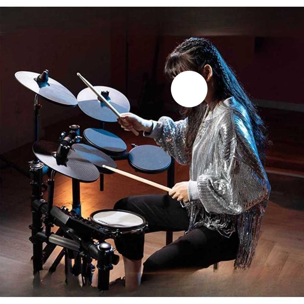 초보자용 전자드럼 패드 세트 페달 포함 스피커 연동 1S(드럼5 심벌3) - 상품 이미지