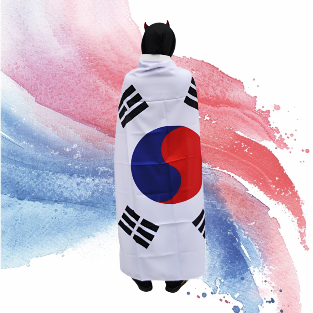 태극기 대한민국국기 대형 망토 응원용 국산 태극기 6호