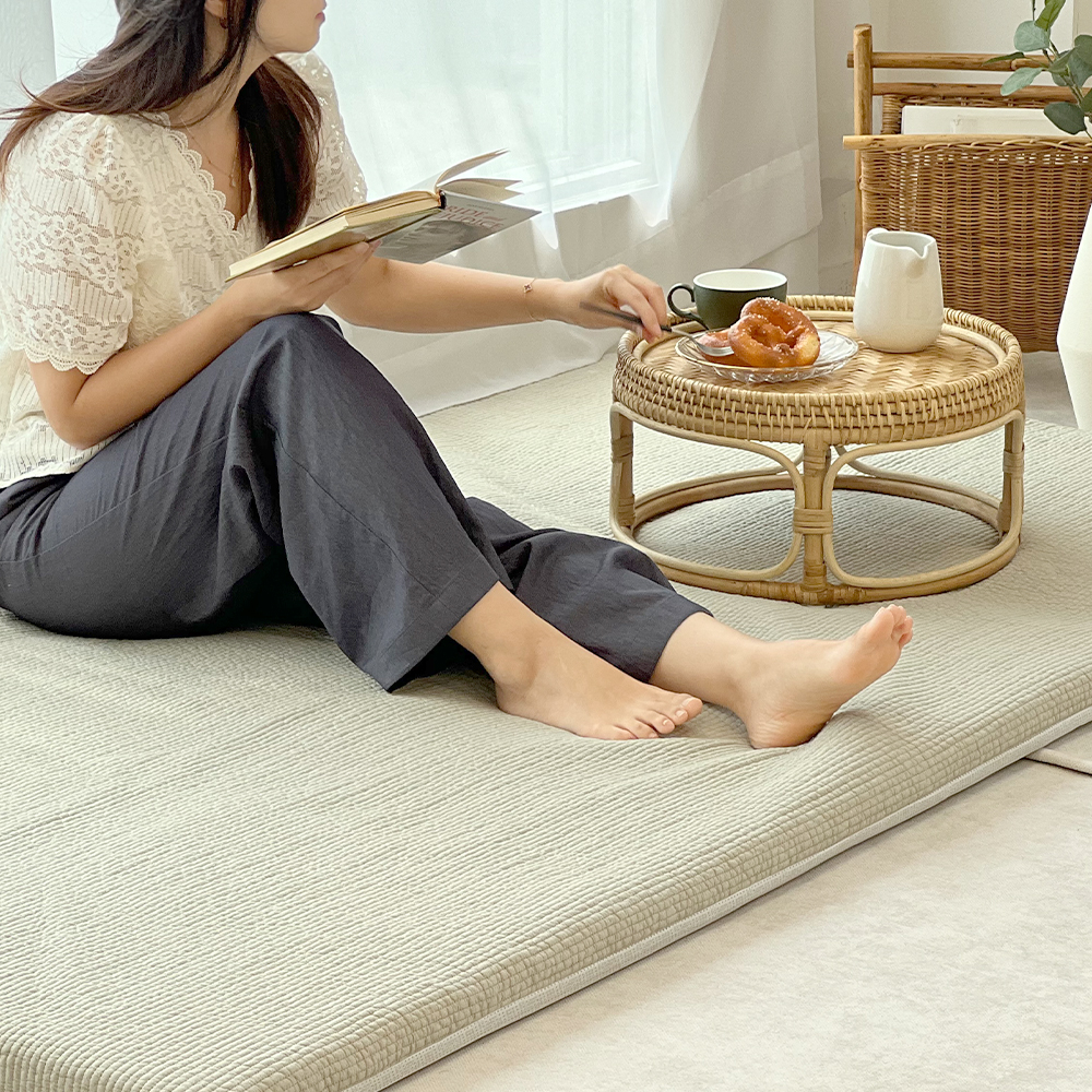 한스갤러리 줄누비 이불 바닥 요 매트 패드 세트 요매트 솜포함 MS