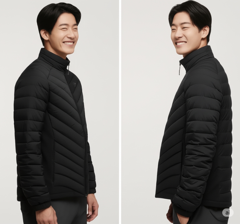 블랙야크 남성 간절기 하이브리드 퀄팅튜브 항균 경량 아웃도어 다운 패딩자켓 - 상세 이미지 4
