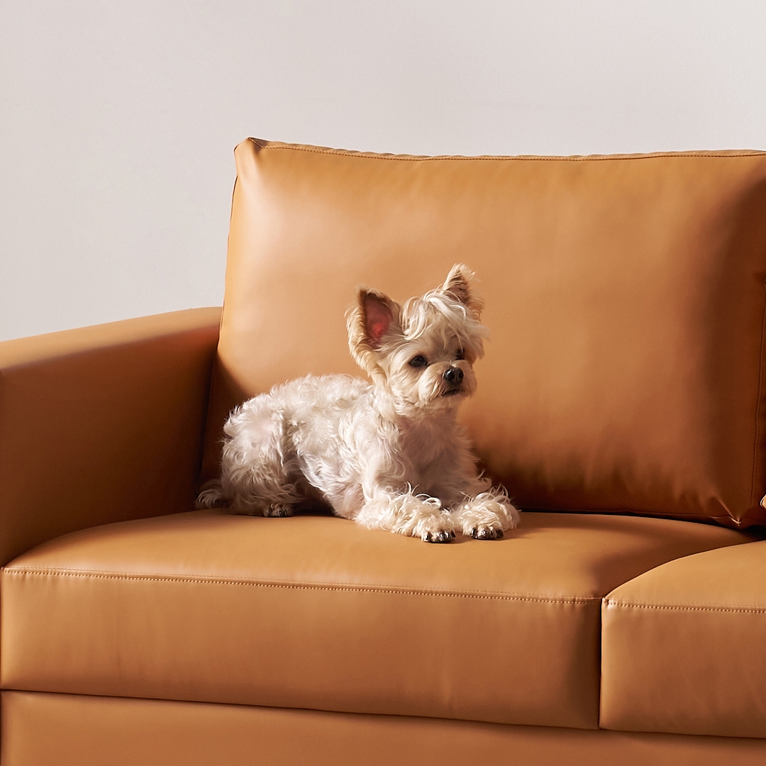 [수오]데이 포켓스프링 에어홀 실리콘 가죽 소파 1인용