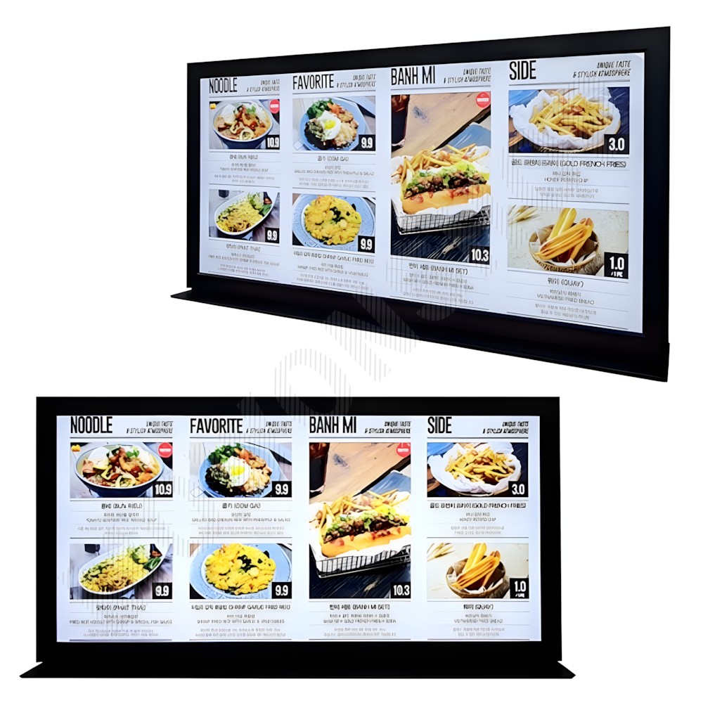 led 배너대 커피 메뉴판 스탠드 탁상용 배너 스탠딩 세우는 간판 60x30 - 메인 이미지