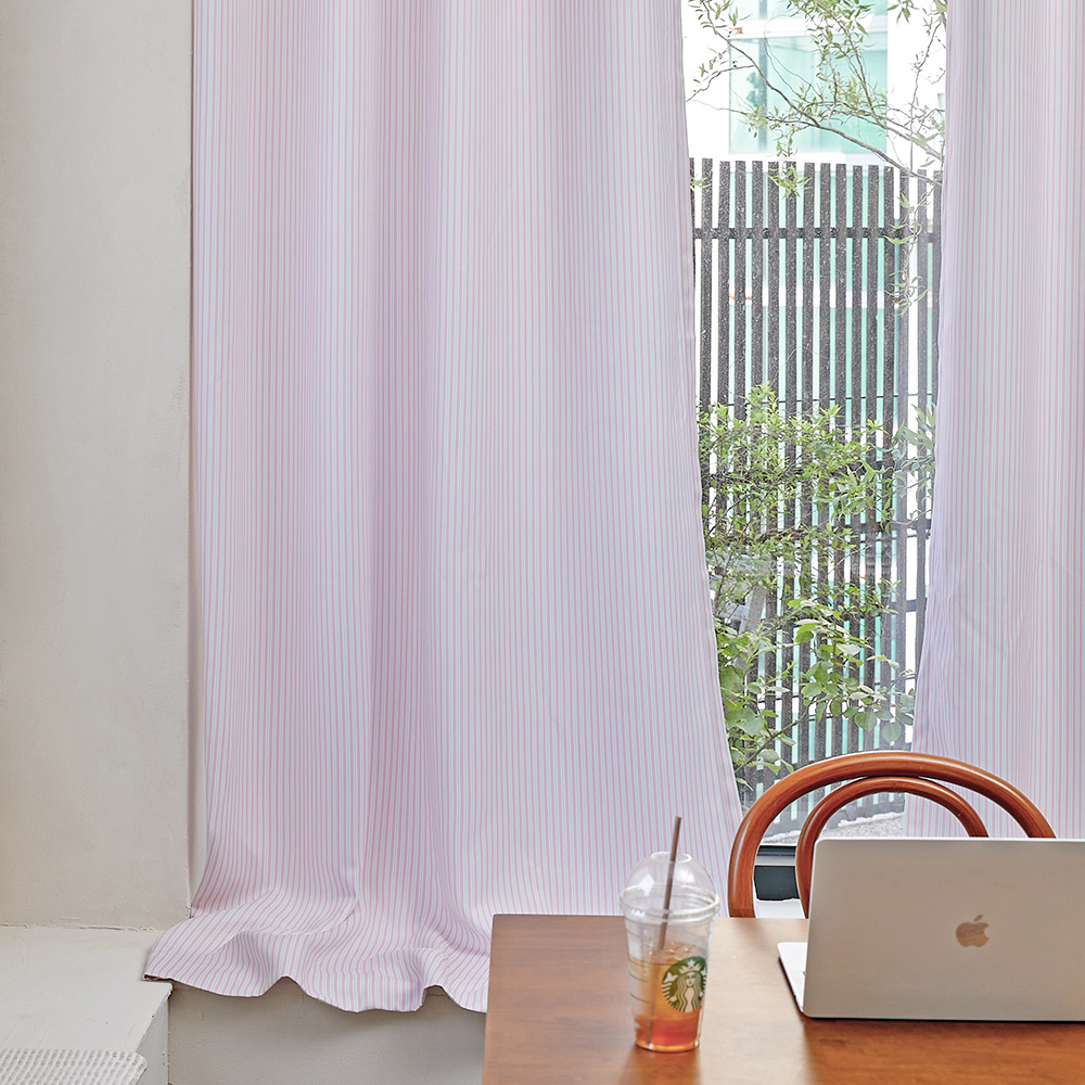 캔디롤 3중직 아일렛 화이트 암막커튼 2장 135x170