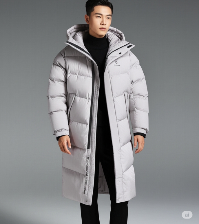 블랙야크 남여공용 겨울 솔리드형 방풍 항균 기능 벤치 덕다운 롱패딩 롱 다운점퍼 - 상세 이미지 2