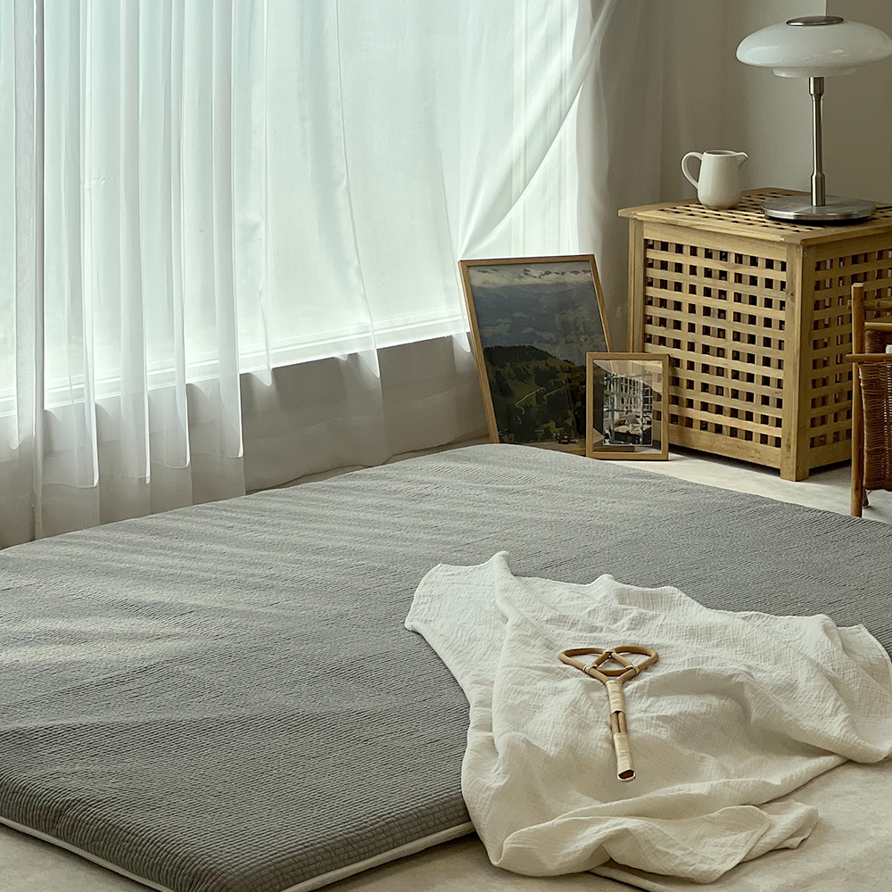 한스갤러리 줄누비 이불 바닥 요 매트 패드 세트 요매트 솜포함 MS