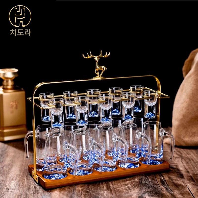 고량주잔 고급 술잔세트 백주잔 백주 중국술 수정방 1주전자 6컵 100ml A - 상세 이미지 5