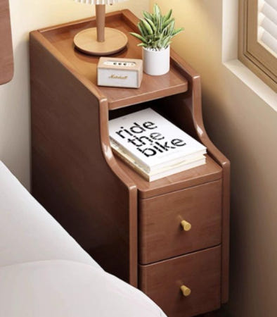 원목 협탁 틈새 거실 침대옆선반 엔틱 폭좁은 수납 선반 수납장 서랍장 월넛