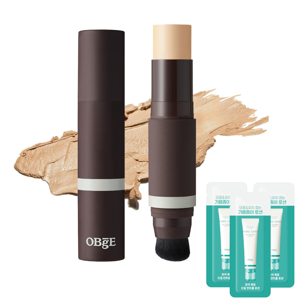 오브제 내추럴 커버 남자 파운데이션 13g SPF50+ (+포어제로 로션 1.5ml 3개) - 상품 이미지