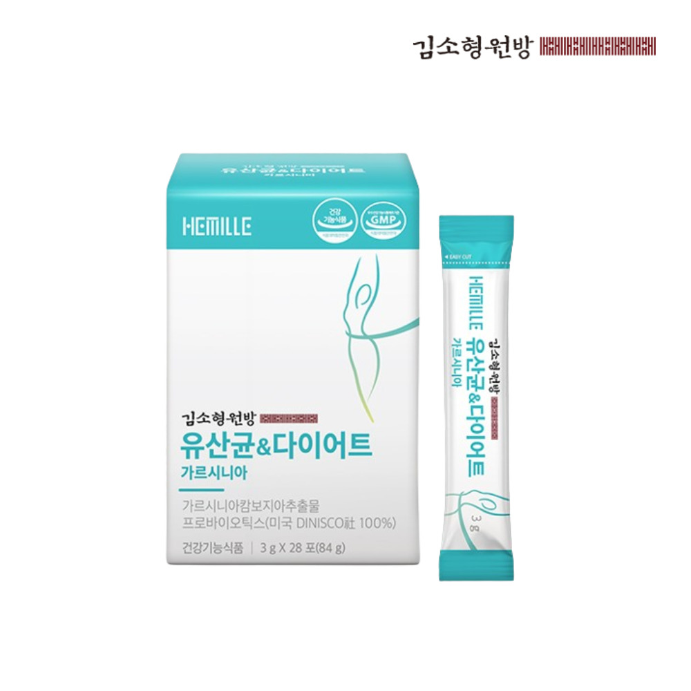 김소형원방 유산균 다이어트 가르시니아 체지방 남자 버닝제 약3g 28포, 1개 - 상품 이미지