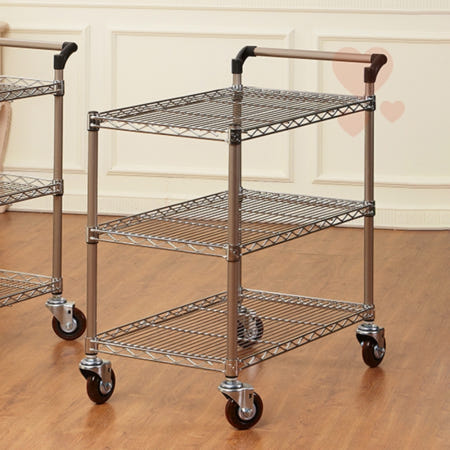 바퀴달린 철제 음식점카트 써빙카 식당용대차 서빙용카트