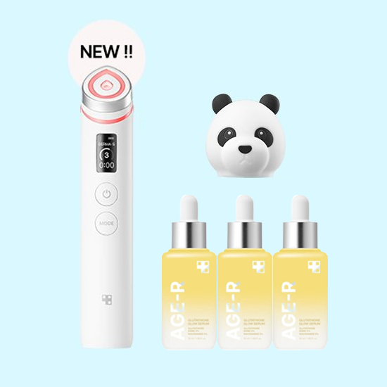 메디큐브 부스터프로 화이트 + 팬더헤드케이스(화이트)+글루타치온 앰플 3개