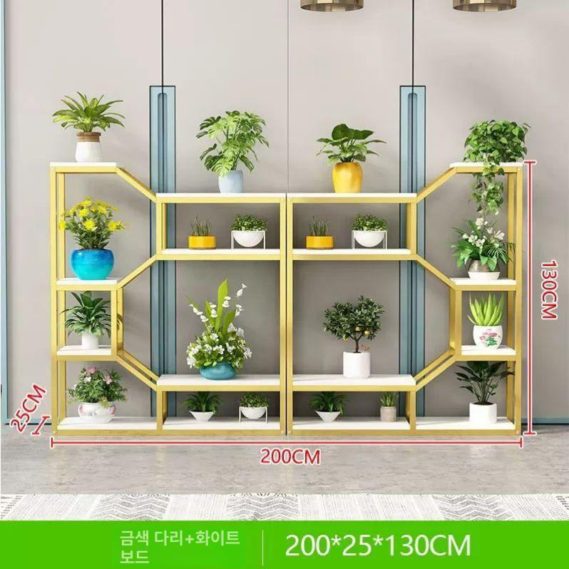 다층 철제 화분 선반 받침대 진열대 정리대 검정프레임 화이트보드 140 이미지 6