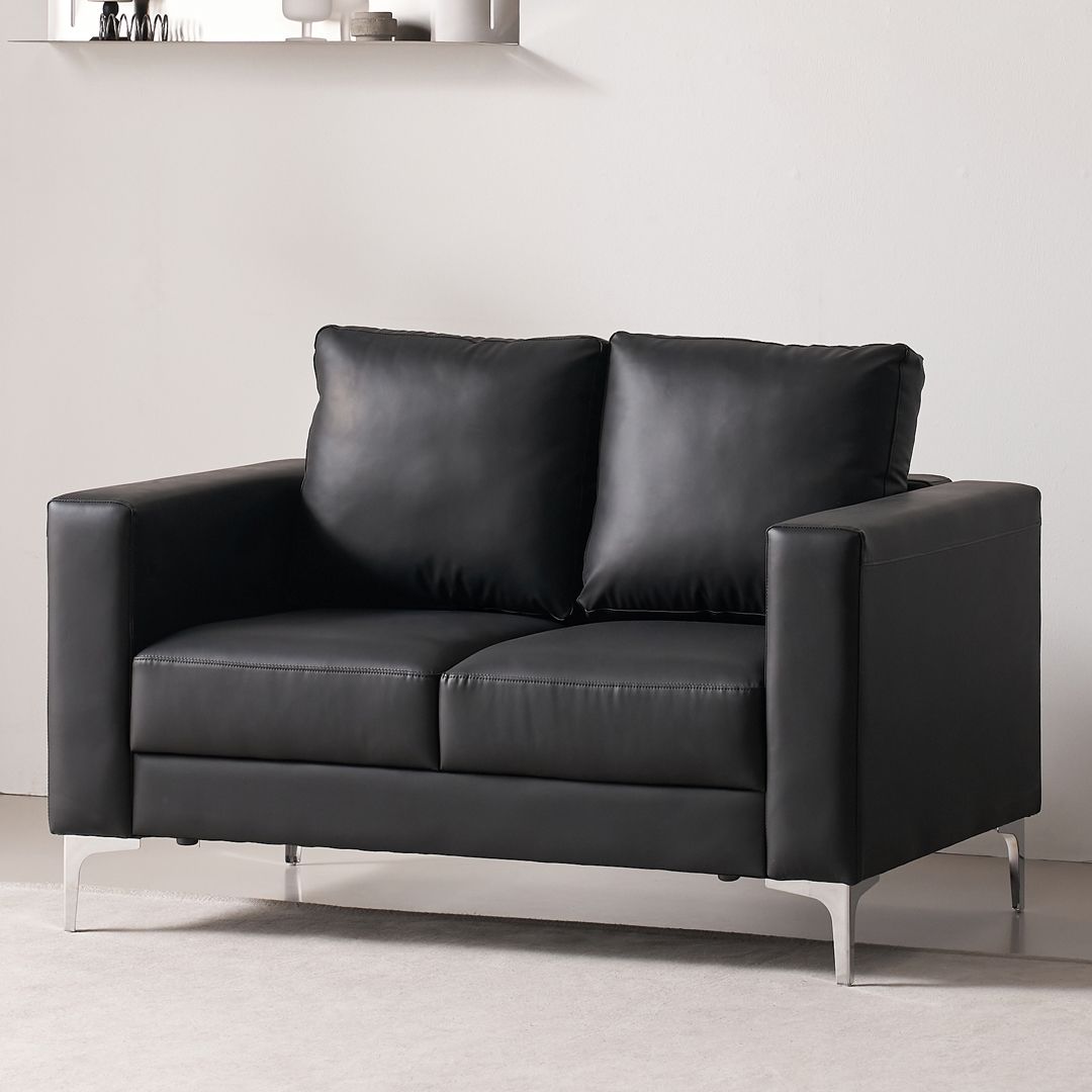 [수오]데이 포켓스프링 에어홀 실리콘 가죽 소파 2인용