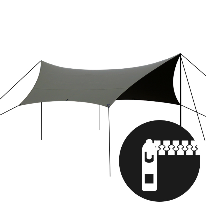 포레스트유 커넥터블 헥사 타프 스킨 블랙코팅 지퍼 메쉬스크린 미포함