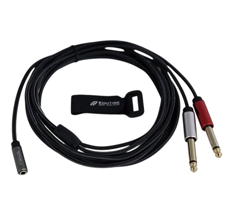 C타입 연장케이블 2 x 6.35mm mono(M) - 3.5mm 5M - 메인 이미지
