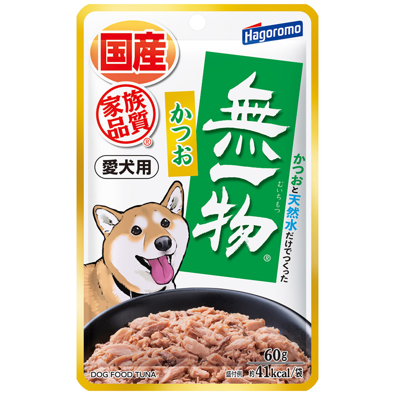 일본 가다랑어 하고로모 푸드 애견용 반려견용 무일물 파우치 60g - 상품 이미지