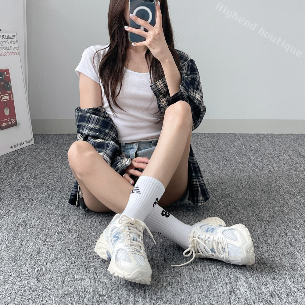 뉴발란스 530 아이보리 블루 발편한 발볼넓은 런닝화