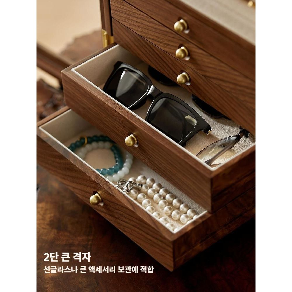 엔틱 악세사리 보관함 귀걸이 반지 케이스 주얼리 정리함 - 상세 이미지 5