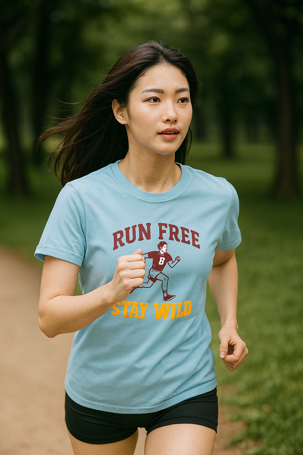 런 프리 스테이 와일드 러닝 / 스탠다드핏 폴리 드라이 경량 메쉬 반팔 티셔츠 / 폴리100 UV차단 남성 여성 러닝 운동 BLUEDUCKS / 8가지 색상