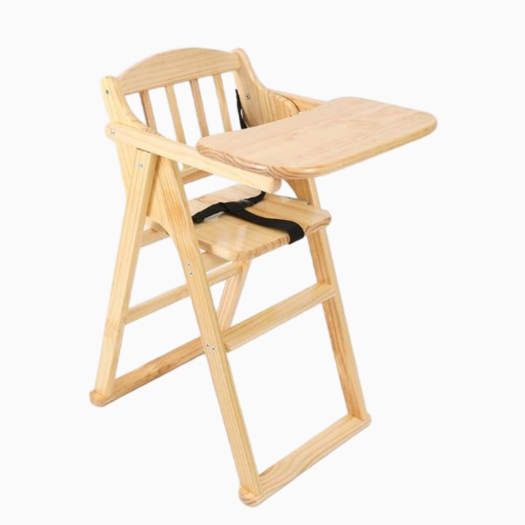 핫버튼 원목 아기의자 업소용 식당 하이체어 접이식 카페 유아의자