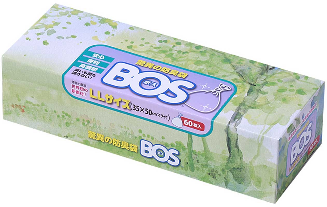 일본 쿠릴론 화성 냄새가 나지 않는 배변 봉투 BOS 반려동물용 SS사이즈 100매입 - 상품 이미지