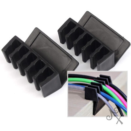 [컬러웨이브OEM]캔캔토토 5구 케이블 선 정리기 2P 인터넷선 전기선정리 케이블선정리 전선타이 고정홀더