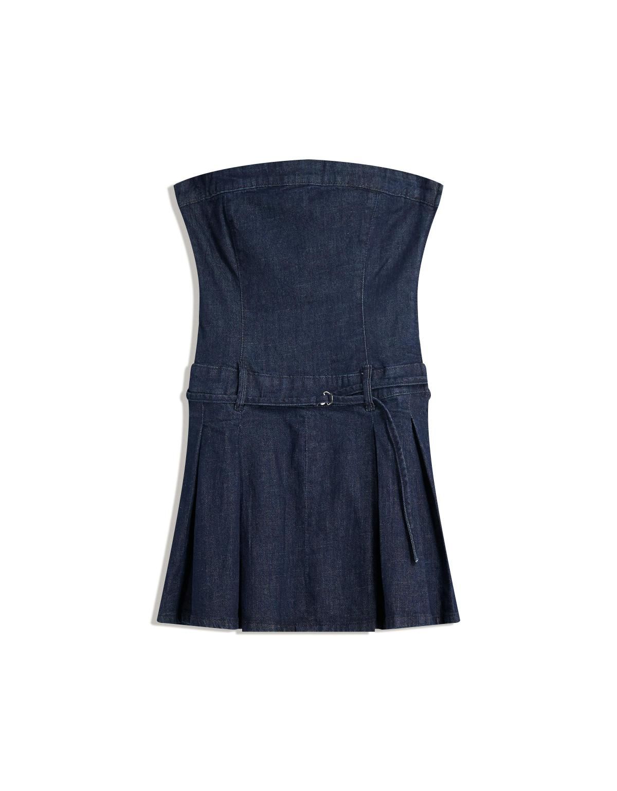 버쉬카 오프숄더 데님 미니 원피스 5676/352 NAVY