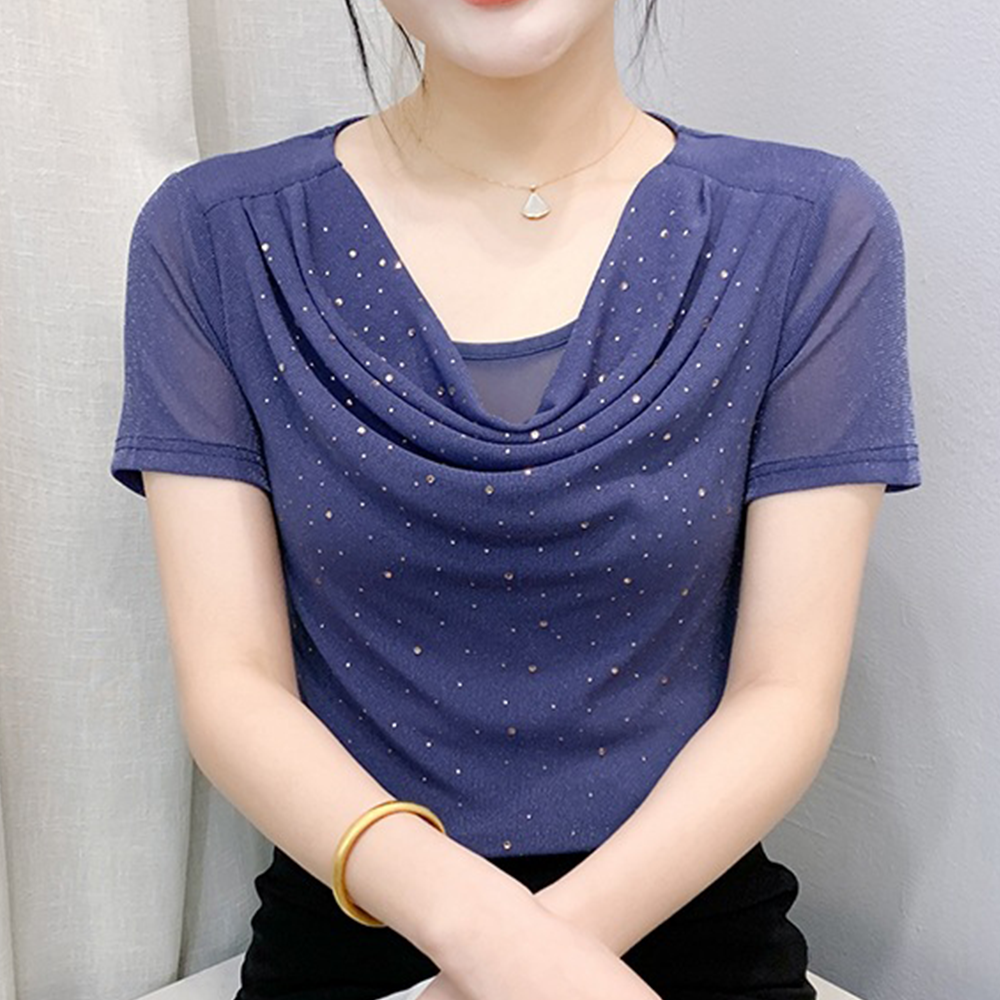 여성 라인댄스복 상의 스테리레이어탑 라인댄스 옷 라틴 의상 상품 이미지