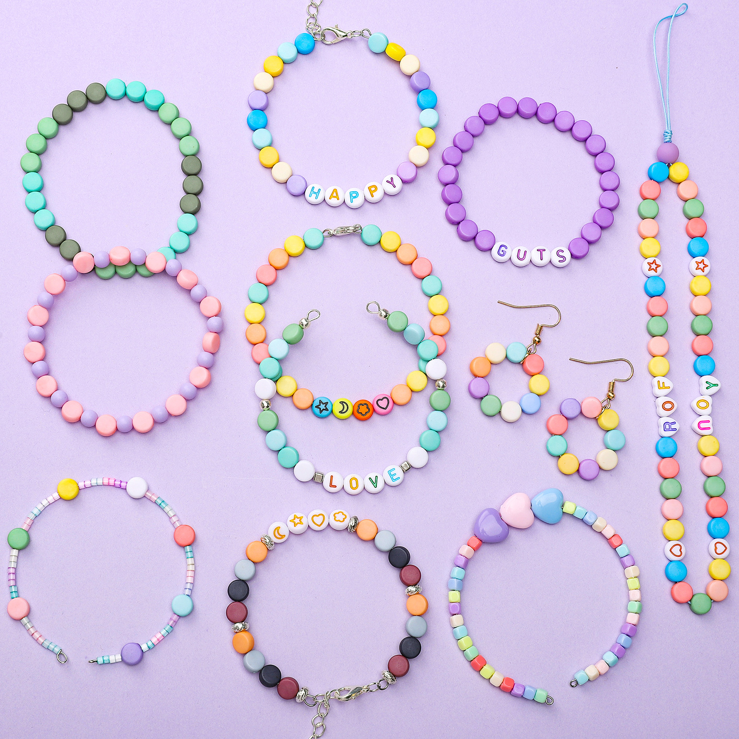 [알록달록] 애니윙 컬러 비즈 알파벳 DIY 팔찌 만들기 세트 이미지 7