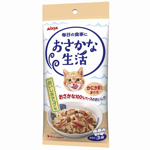 일본 게맛살 참치 아이시아 오사카나 생선생활 180g (60g x 3봉지) 고양이사료 - 상품 이미지