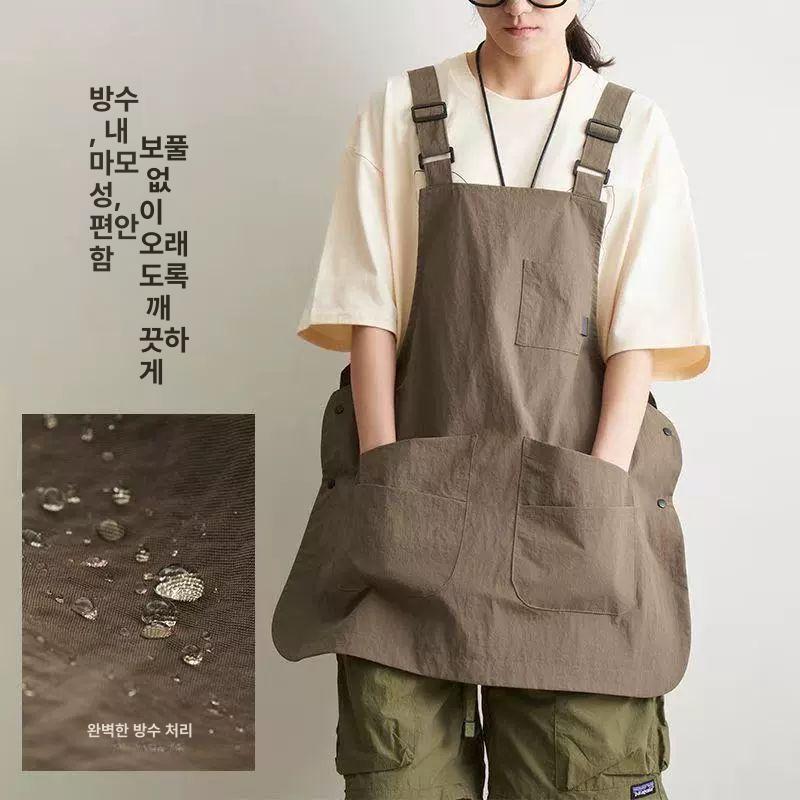 캠핑앞치마 야외 공구 목공 바비큐 공방 작업용 커피색 - 상세 이미지 2