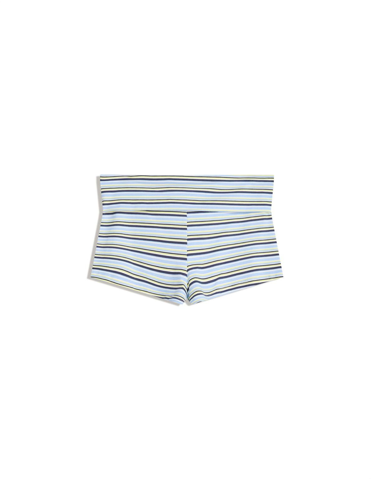 버쉬카 스트라이프 하이웨이스트 턴업 밴드 반바지 8346/360 LIGHT BLUE - 상세 이미지 3