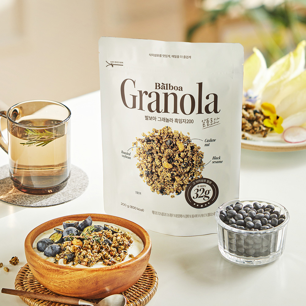 발보아 그래놀라 시리얼 200g 통곡물 카카오 흑임자 혼합 3개/6개